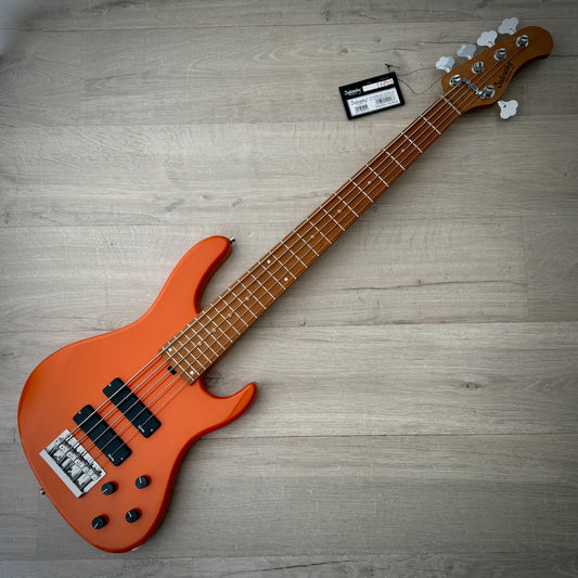 Sadowsky MetroExpress 24-Fret Modern Bass, Roasted Maple Fingerboard, 5-String - Solid Candy Apple Orange Metallic High Polish (2025), SMX24MS5 J1M OKU FR
