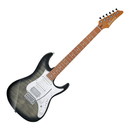 Ibanez AZ22S1F Electric Guitar with Roasted Maple Neck and Jatoba Fretboard, Transparent Black Sunburst