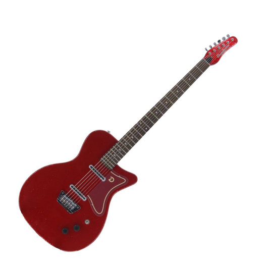 Danelectro 56 Baritone Electric Guitar, Red Metalflake