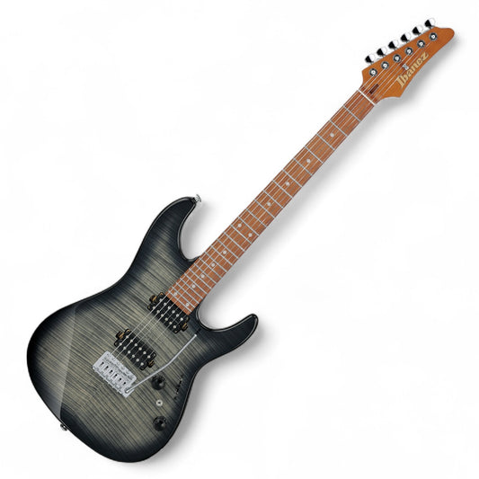 Ibanez AZ24S1F Electric Guitar with Roasted Maple Neck and Jatoba Fretboard, Transparent Black Burst
