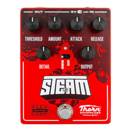 Thorn Soundlabs Steam Flexible Compressor Guitar Pedal with Auto Mode and Detail Upper Frequency Restoration