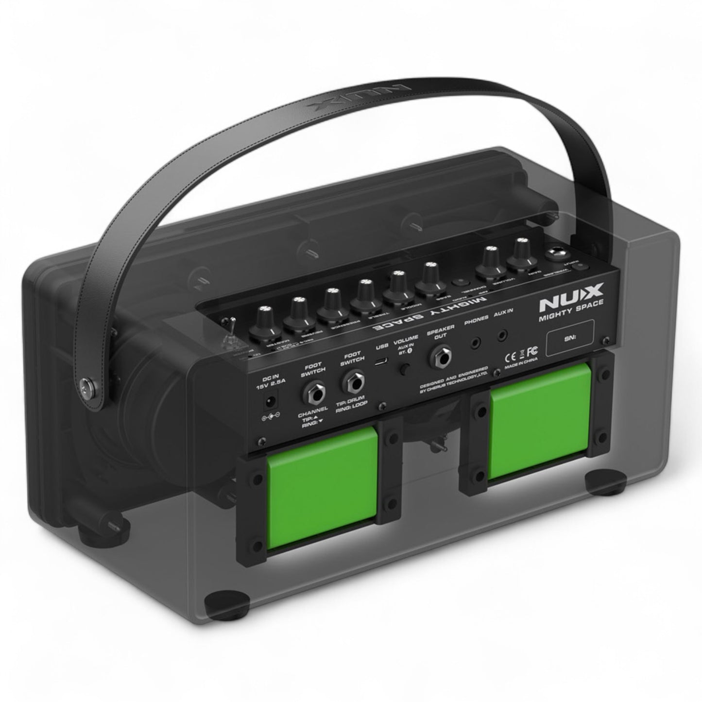 NUX Mighty Space Wireless Portable Modeling Amp for Guitar and Bass (Includes Wireless Transmitter and Footswitch)