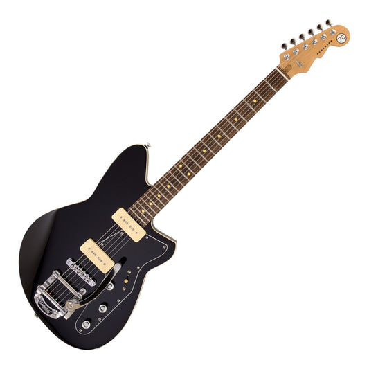 Reverend Jetstream 290 Bigsby Electric Guitar, Midnight Black