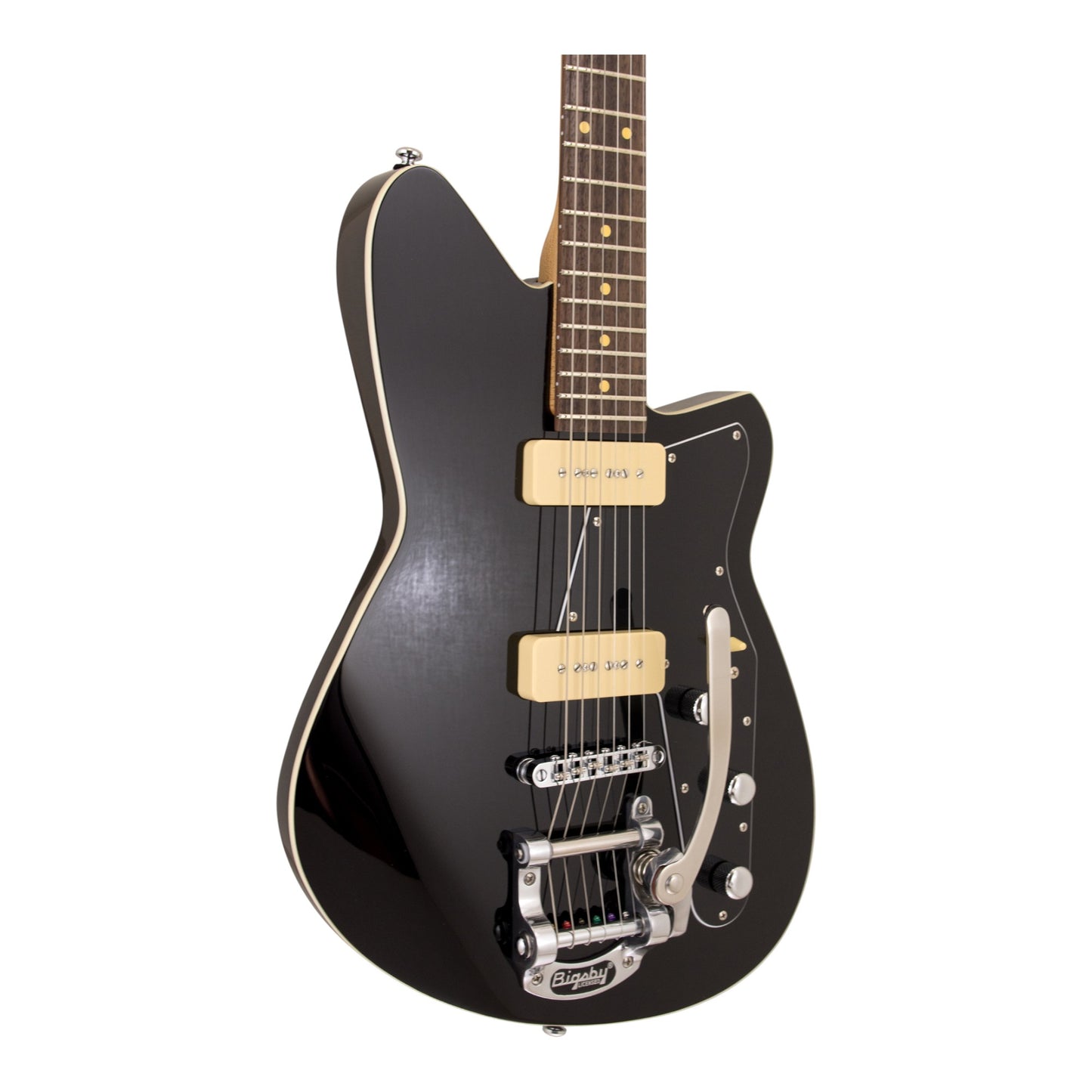 Reverend Jetstream 290 Bigsby Electric Guitar, Midnight Black