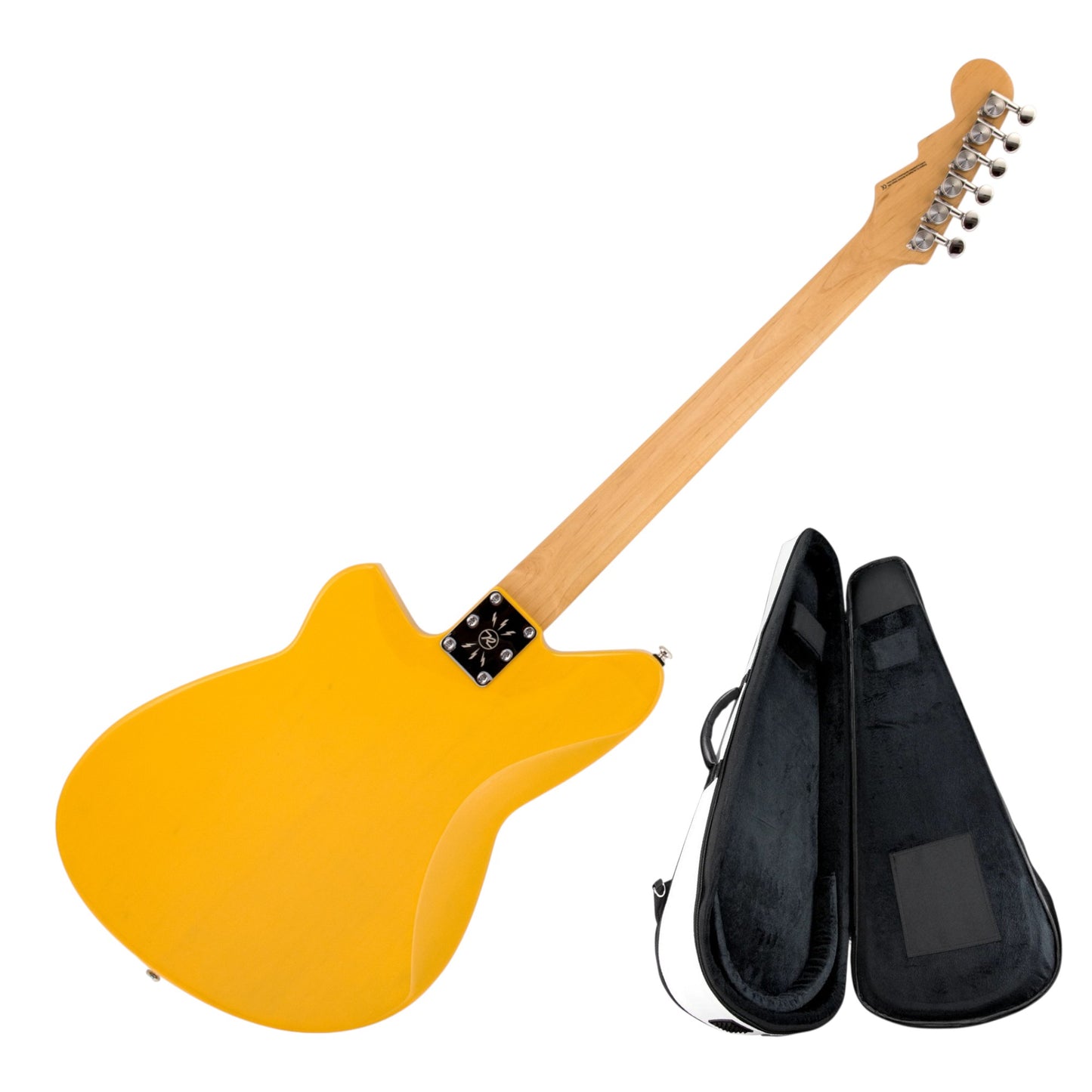 Reverend Jetstream 290 Bigsby Electric Guitar, Vintage Yellow with Reverend Soft Case