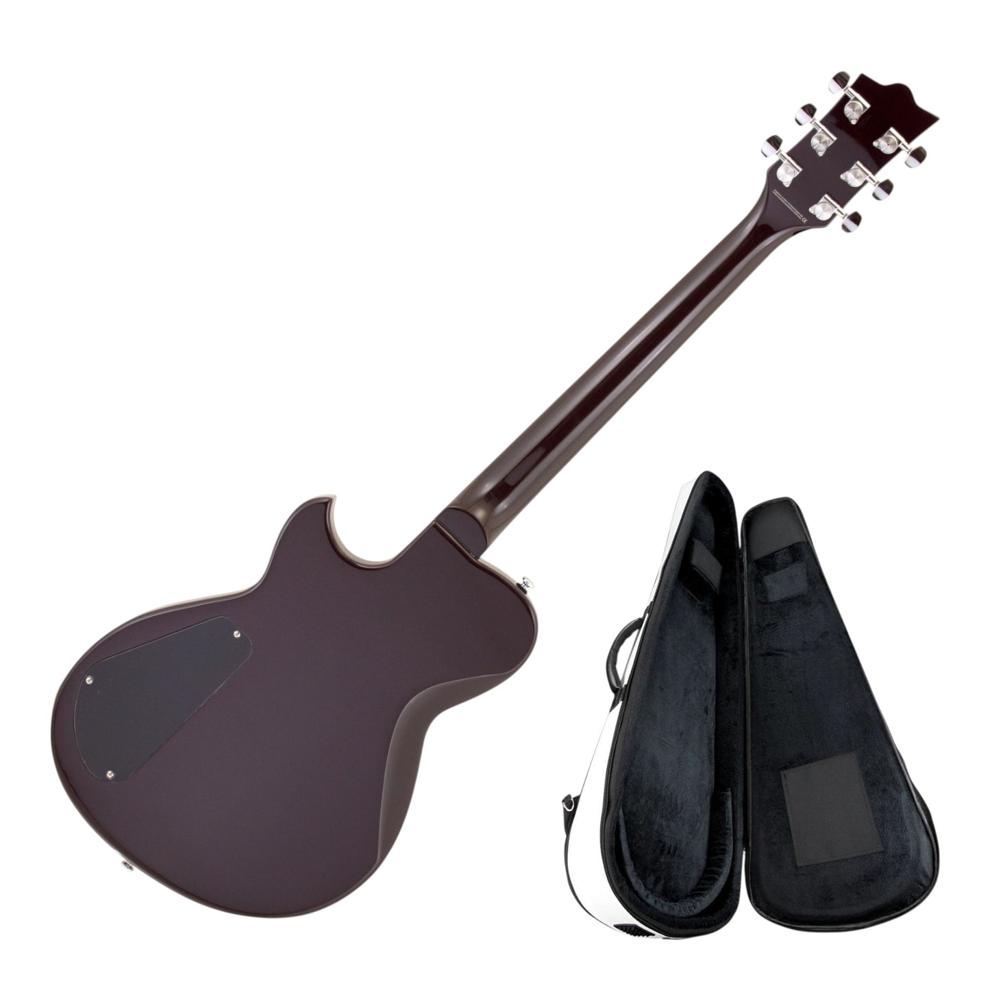 Reverend Roundhouse Jr Electric Guitar, Oxblood with Reverend Soft Case