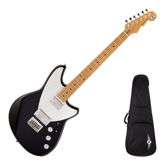 Reverend Billy Corgan Z-One Electric Guitar, Midnight Black with Reverend Soft Case