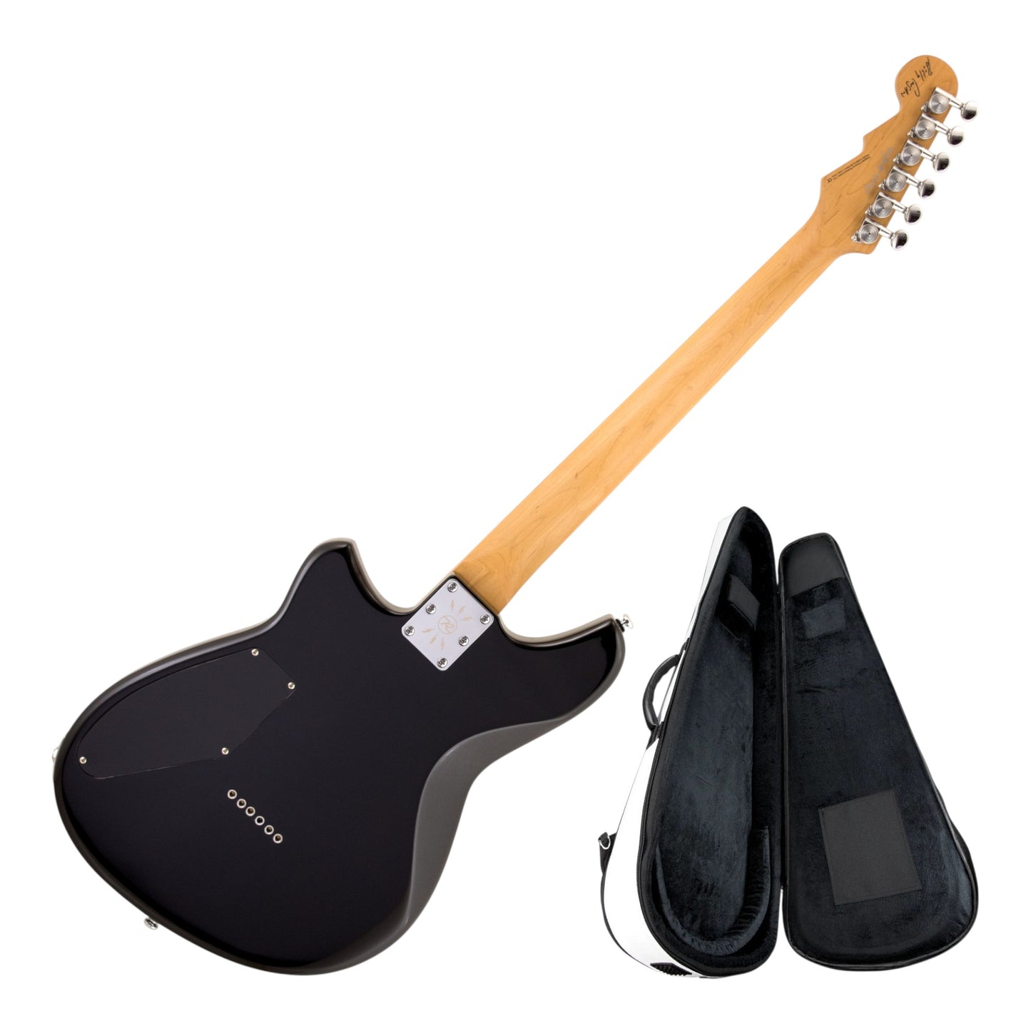 Reverend Billy Corgan Z-One Electric Guitar, Midnight Black with Reverend Soft Case