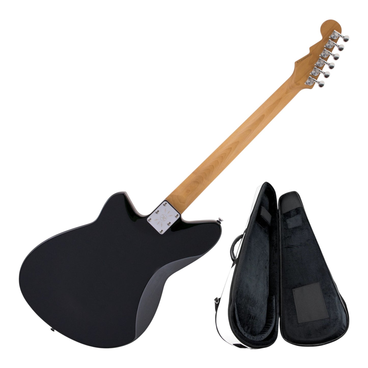 Reverend Jetstream 290 Bigsby Electric Guitar, Midnight Black with Reverend Soft Case