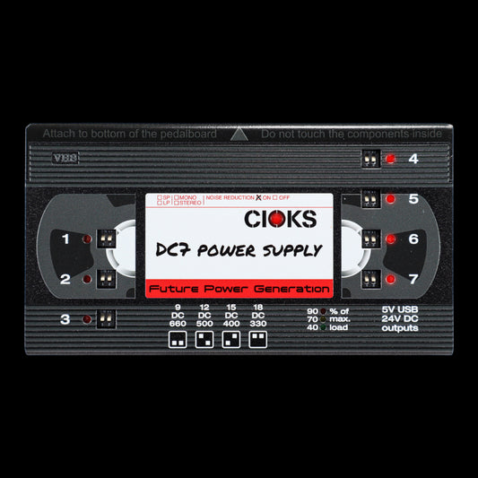 CIOKS DC7 7 Isolated DC Outlets Pedal Power Supply, VHS Tape (Retro Series)