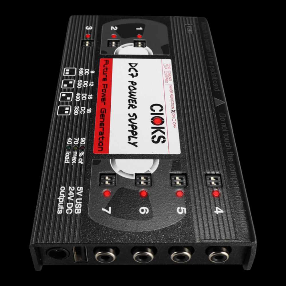 CIOKS DC7 7 Isolated DC Outlets Pedal Power Supply, VHS Tape (Retro Series)