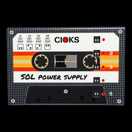 CIOKS SOL 5 Isolated DC Outlets Pedal Power Supply, Cassette Tape (Retro Series)