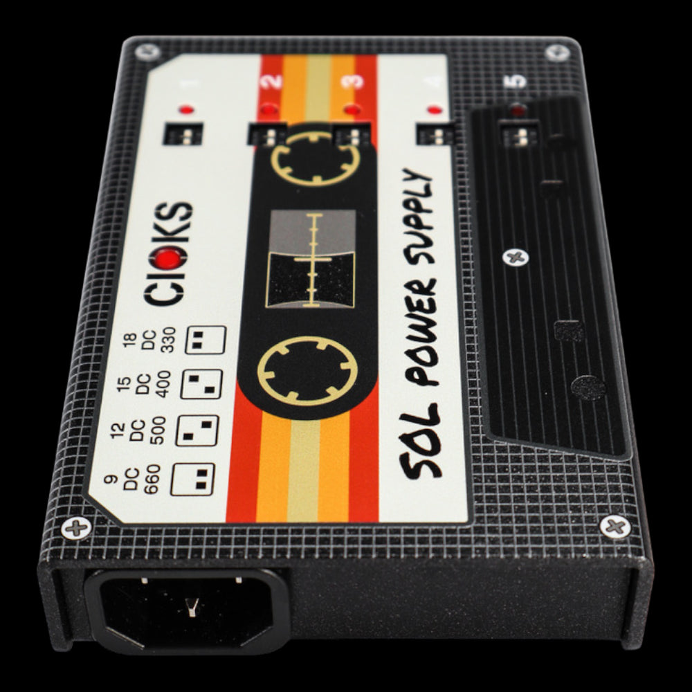 CIOKS SOL 5 Isolated DC Outlets Pedal Power Supply, Cassette Tape (Retro Series)