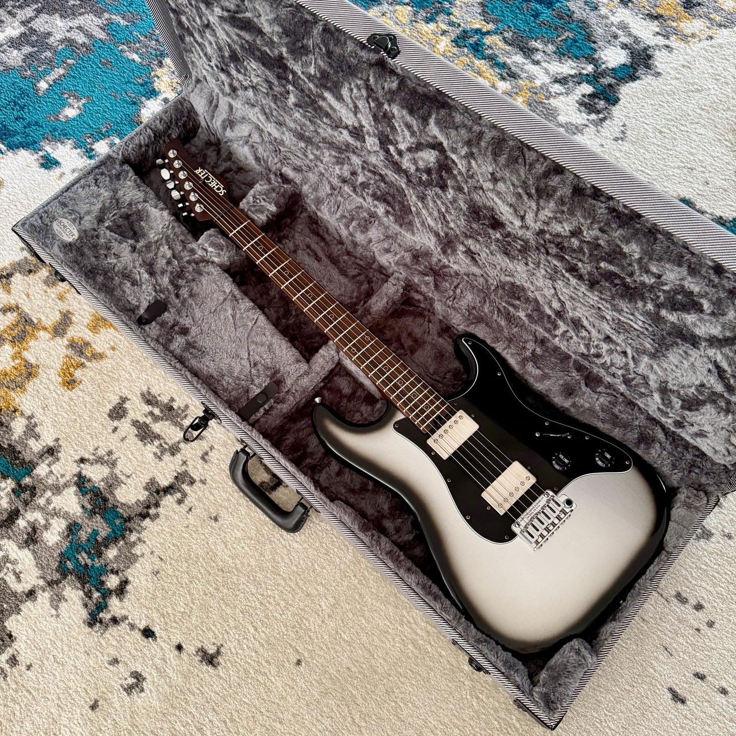 Schecter Custom Shop Nick Johnston USA Traditional HH, Atomic Mercury Aged Nitro with Tweed Case (7136)