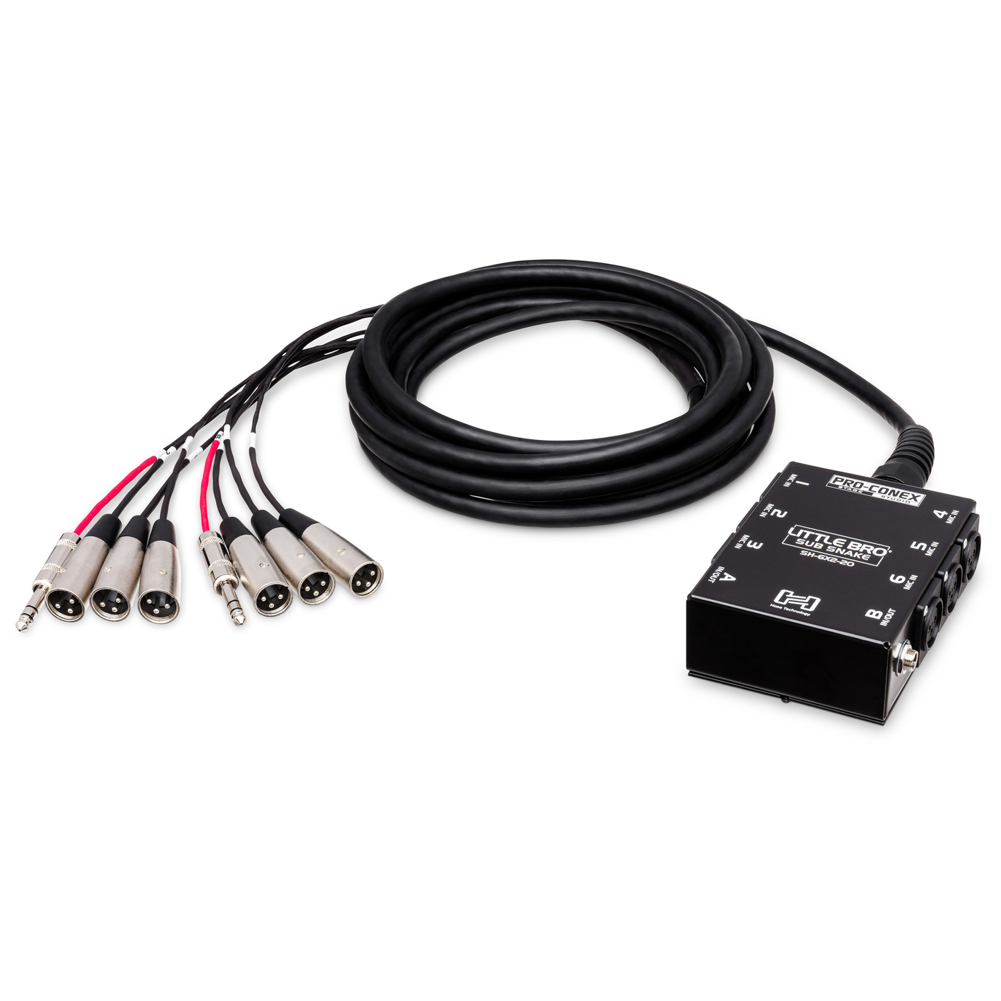 Hosa SH-6X2-30 30ft Little Bro Sub Snake and 6x 25ft Pro XLR Cables
