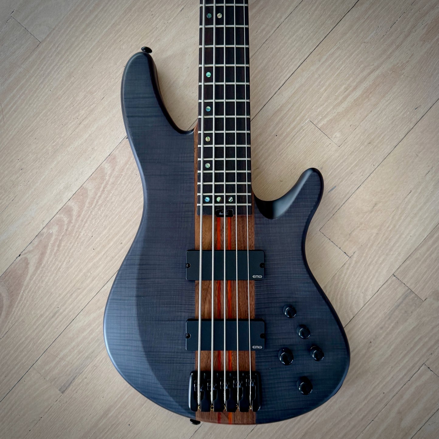 Schecter Charles Berthoud CB-5 5-String Bass See-Thru Black Satin (2873)