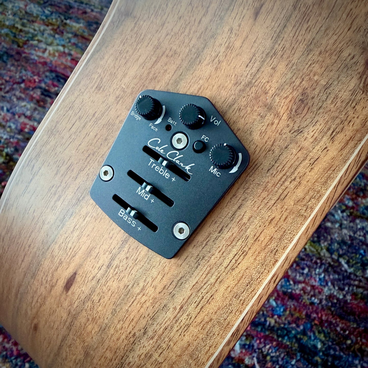 Cole Clark AN3EC-BLBLE Angel Cutaway all AAA Australian Blackwood with Ebony Fretboard and Waist Inlays