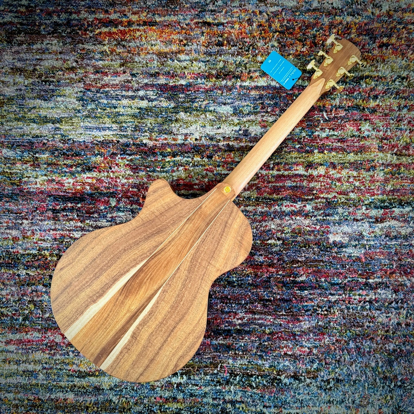 Cole Clark AN3EC-BLBLE Angel Cutaway all AAA Australian Blackwood with Ebony Fretboard and Waist Inlays