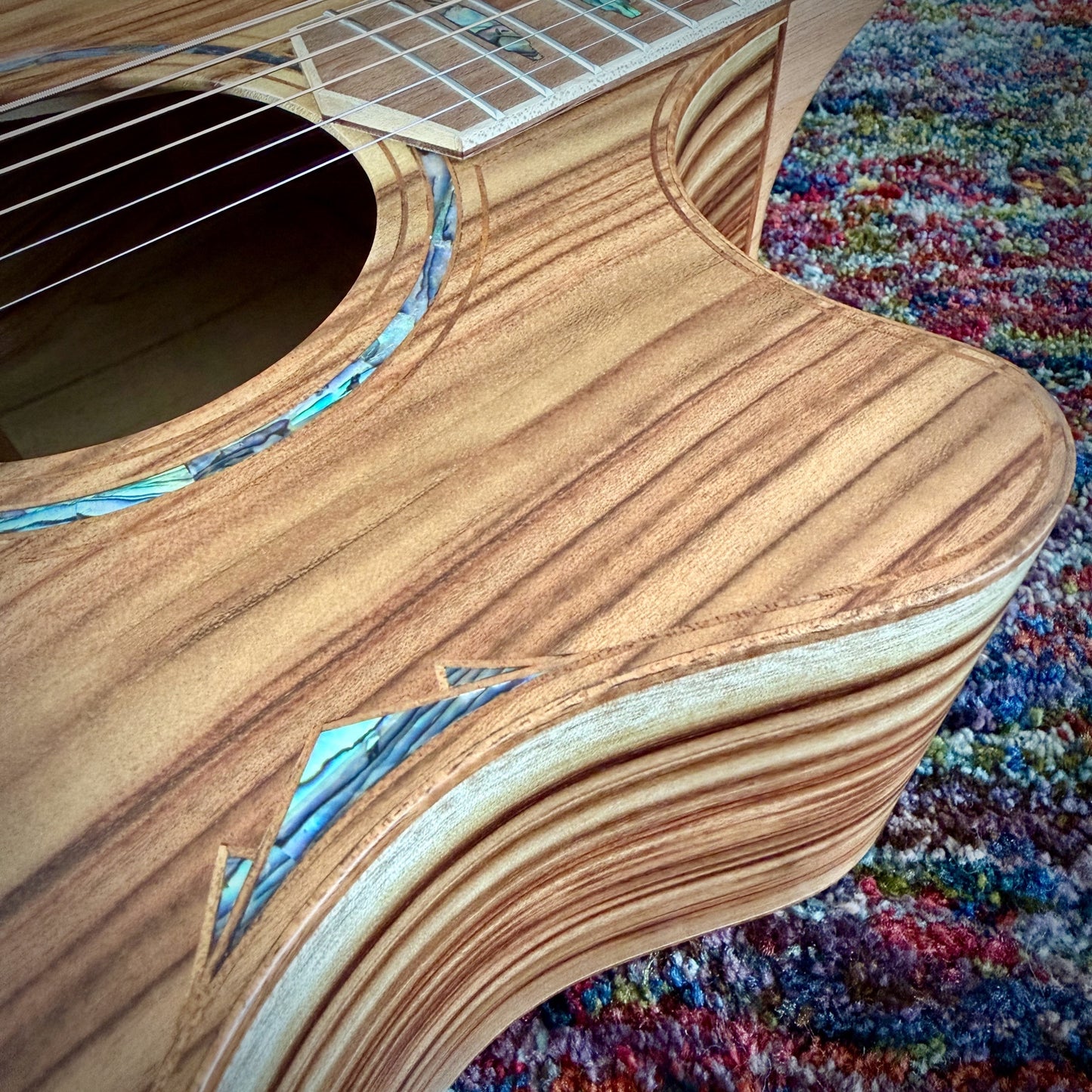 Cole Clark AN3EC Angel Cutaway Acoustic Electric Guitar with all AAA Camphor Laurel (CCAN3EC-CLCL-AE) - Looks, Sounds, and Smells Delicious