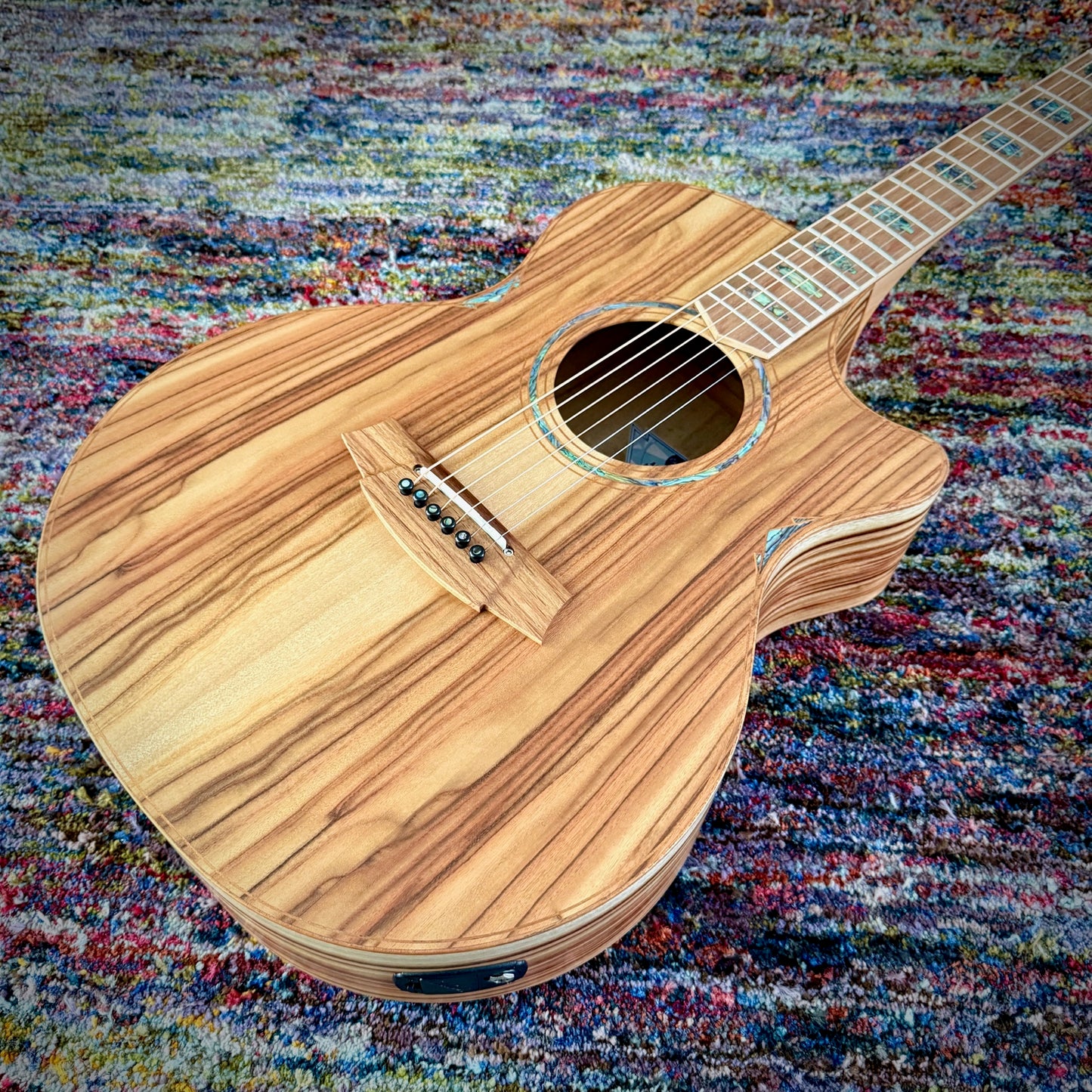 Cole Clark AN3EC Angel Cutaway Acoustic Electric Guitar with all AAA Camphor Laurel (CCAN3EC-CLCL-AE) - Looks, Sounds, and Smells Delicious