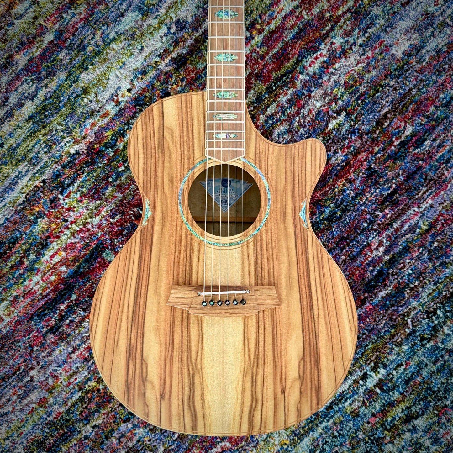 Cole Clark AN3EC Angel Cutaway Acoustic Electric Guitar with all AAA Camphor Laurel (CCAN3EC-CLCL-AE) - Looks, Sounds, and Smells Delicious
