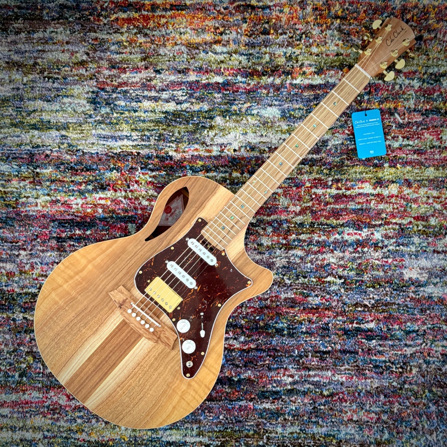 Cole Clark TL2EC True Hybrid Thinline All AA Australian Blackwood HSS (CCTL2EC-BLBL-AE-HSS)