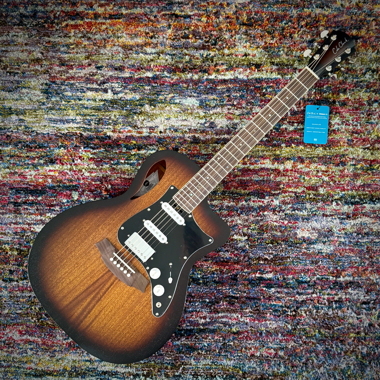 Cole Clark TL1EC True Hybrid Studio Thinline All Mahogany HSS (CCSTL1EC-MMAH-HSS-SUN)