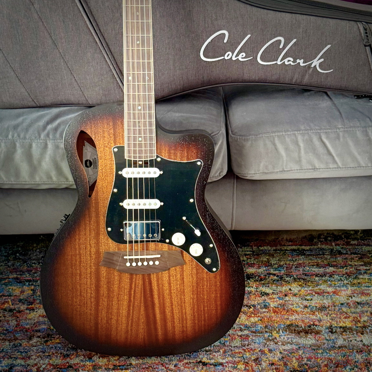 Cole Clark TL1EC True Hybrid Studio Thinline All Mahogany HSS (CCSTL1EC-MMAH-HSS-SUN)