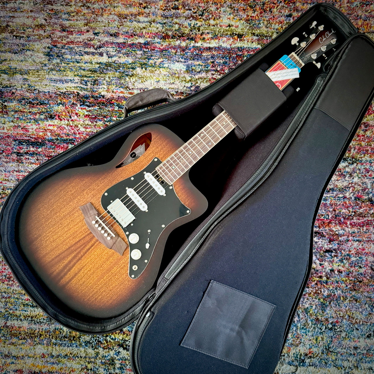 Cole Clark TL1EC True Hybrid Studio Thinline All Mahogany HSS (CCSTL1EC-MMAH-HSS-SUN)