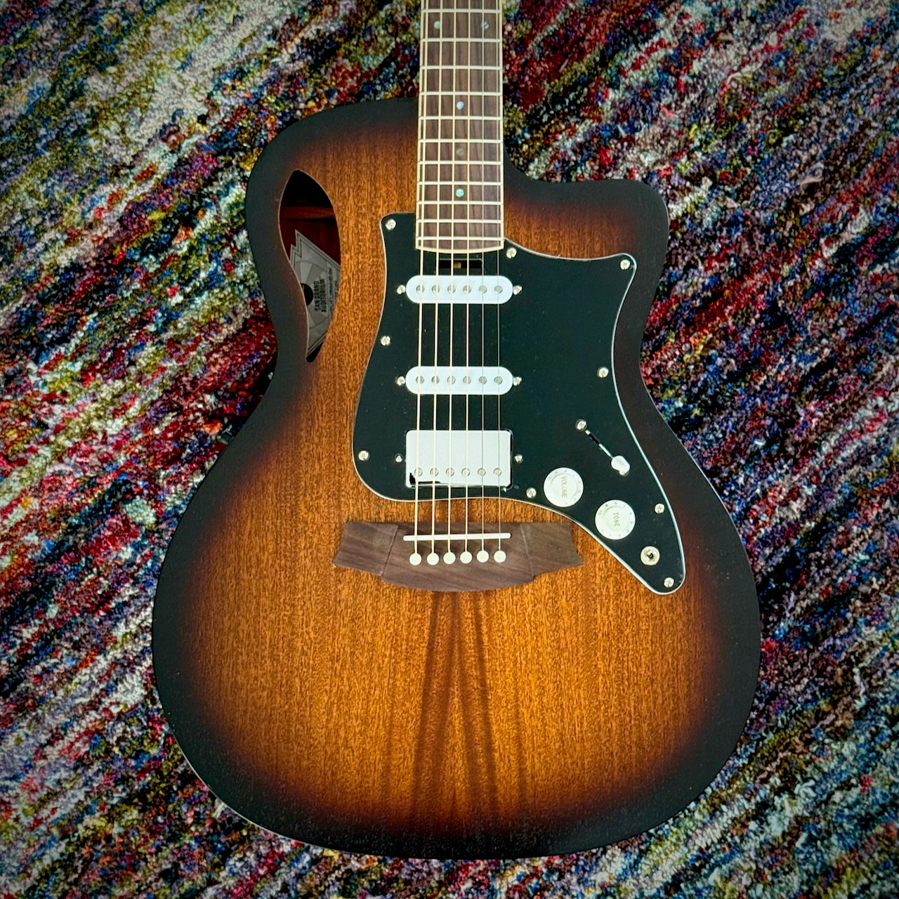 Cole Clark TL1EC True Hybrid Studio Thinline All Mahogany HSS (CCSTL1EC-MMAH-HSS-SUN)