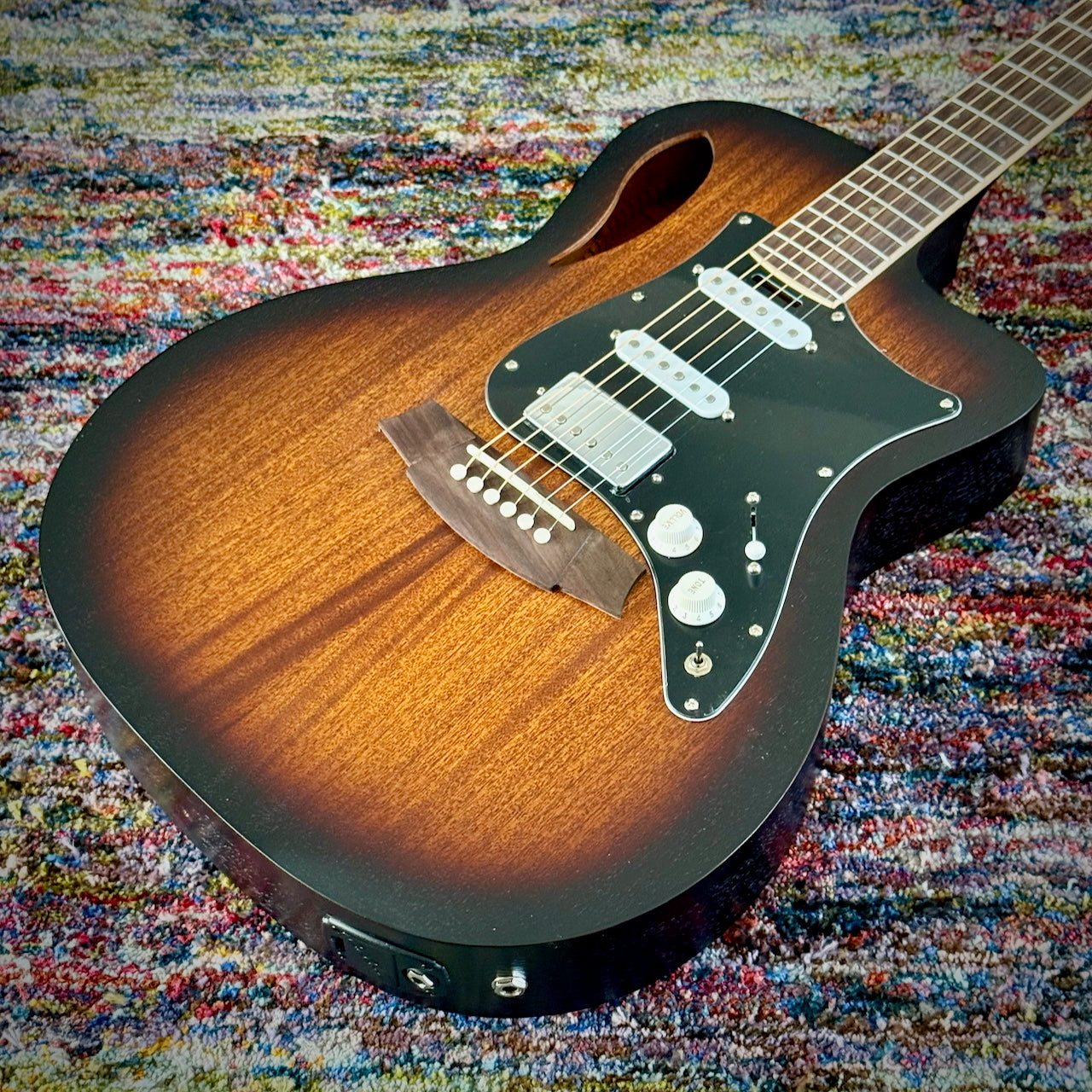 Cole Clark TL1EC True Hybrid Studio Thinline All Mahogany HSS (CCSTL1EC-MMAH-HSS-SUN)