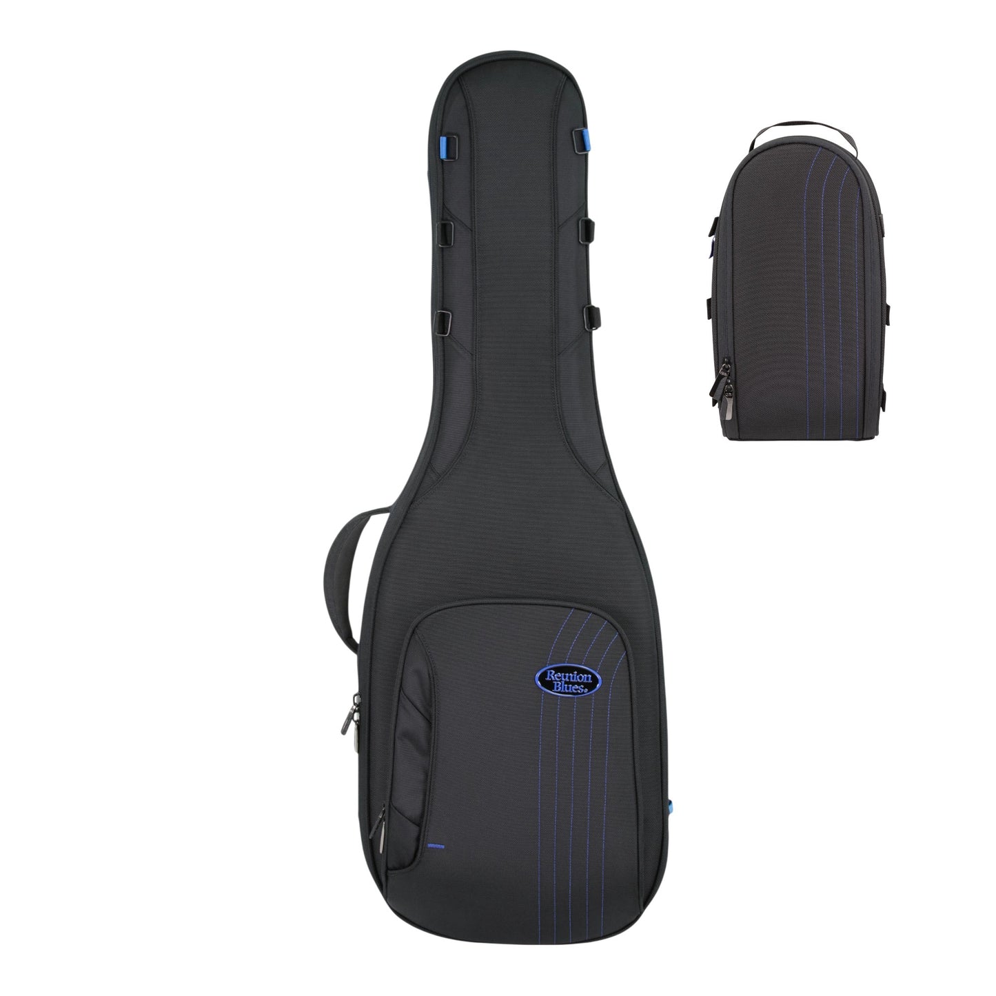 Reunion Blues Premium Hybrid Gig Bag Bundle Expedition Hybrid Electric Guitar Case + Large Sidekick Add-On Bag (RBC23E1 + RBC23SKL)