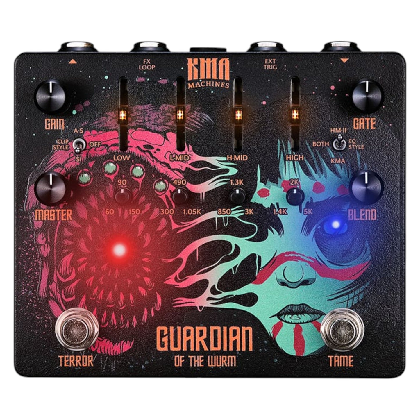 KMA Machines Guardian of the Wurm Metal Distortion Pedal with Noise Gate and FX Loop