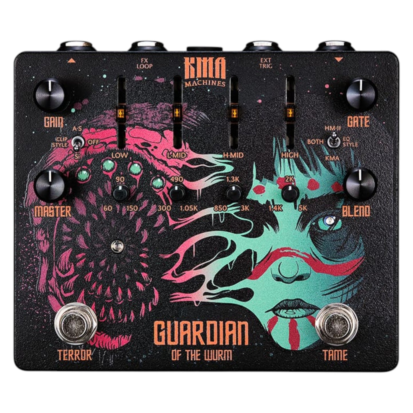 KMA Machines Guardian of the Wurm Metal Distortion Pedal with Noise Gate and FX Loop