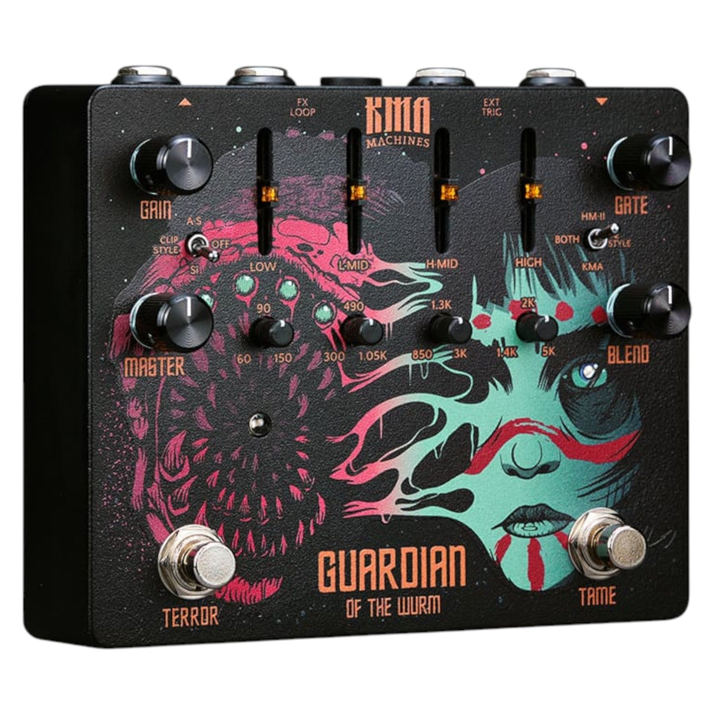 KMA Machines Guardian of the Wurm Metal Distortion Pedal with Noise Gate and FX Loop