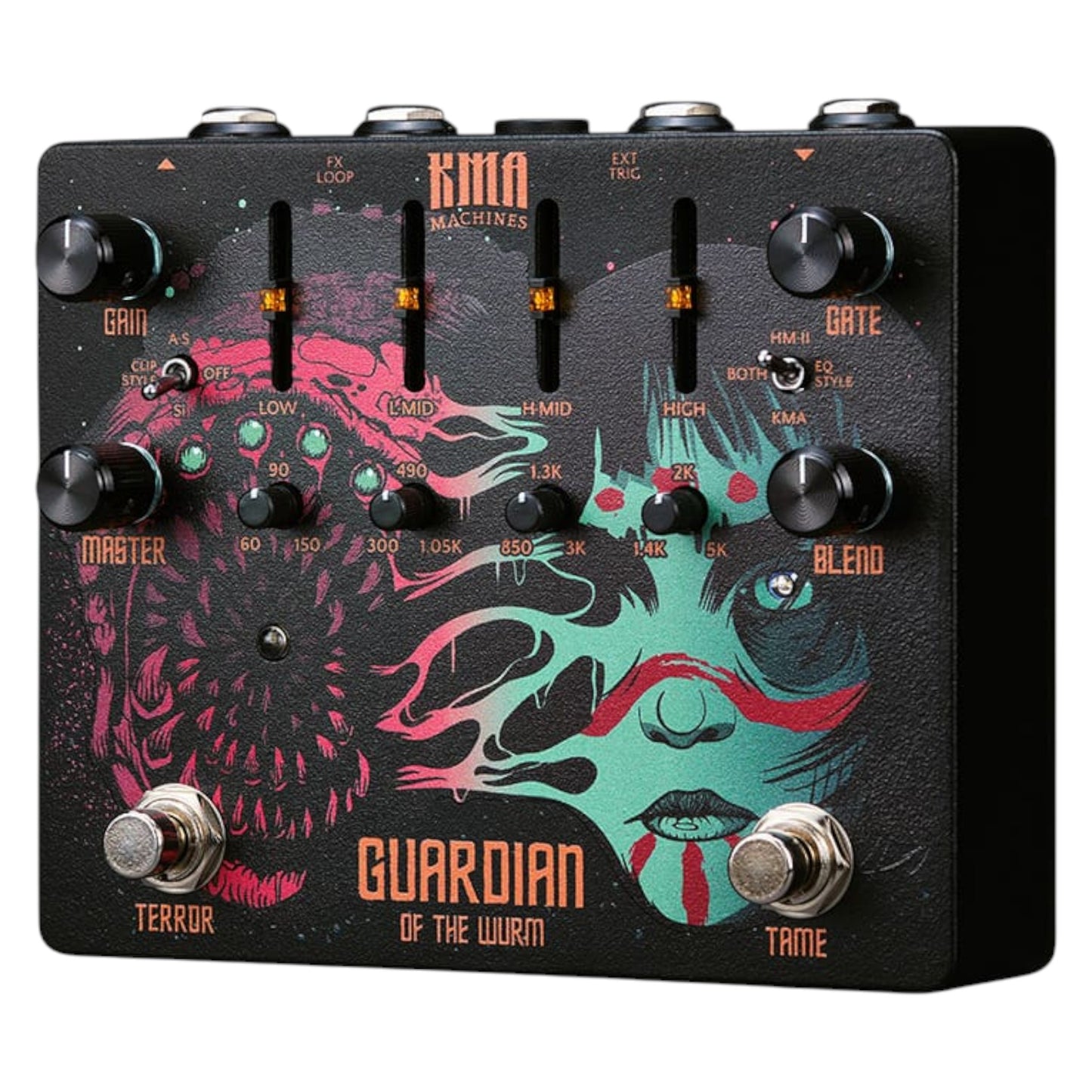 KMA Machines Guardian of the Wurm Metal Distortion Pedal with Noise Gate and FX Loop