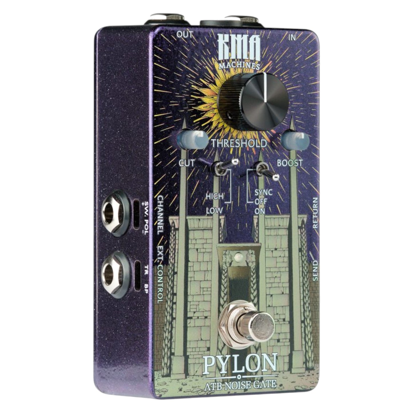 KMA Machines Pylon ATB Noise Gate Pedal, Advanced Transformer Boost