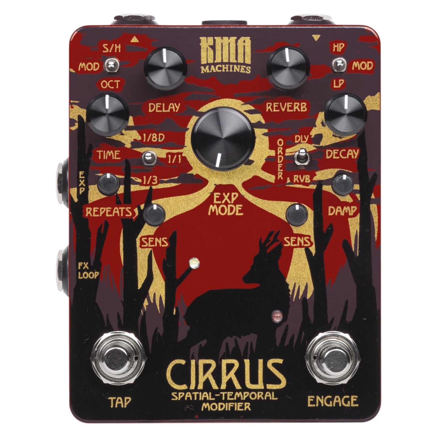 KMA Machines Cirrus Spatial-Temporal Modifier, Delay and Reverb Pedal with Tap Tempo and Modulation