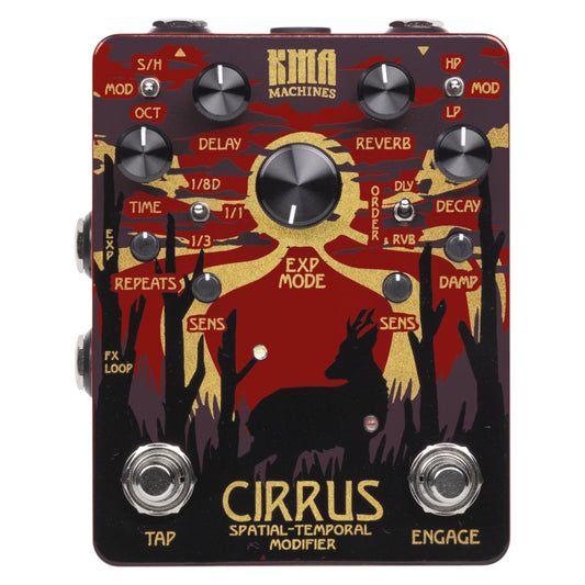 KMA Machines Cirrus Spatial-Temporal Modifier, Delay and Reverb Pedal with Tap Tempo and Modulation