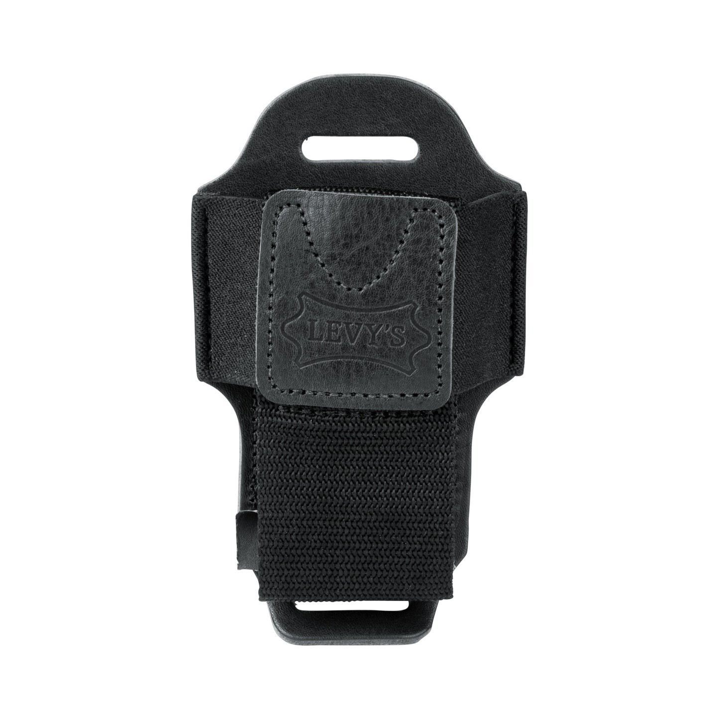 Levy's MM14-BLK Wireless Transmitter Bodypack Holder, Black Leather