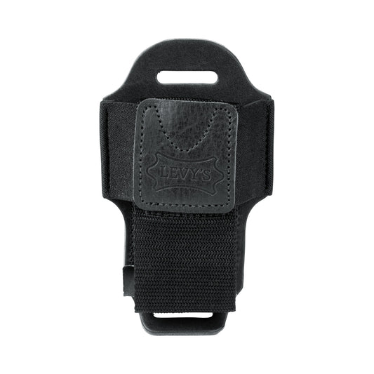 Levy's MM14-BLK Wireless Transmitter Bodypack Holder, Black Leather
