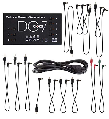 CIOKS DC7 Bundle 7 Isolated DC Outlets Pedal Power Supply + GRIP Mounting Bracket