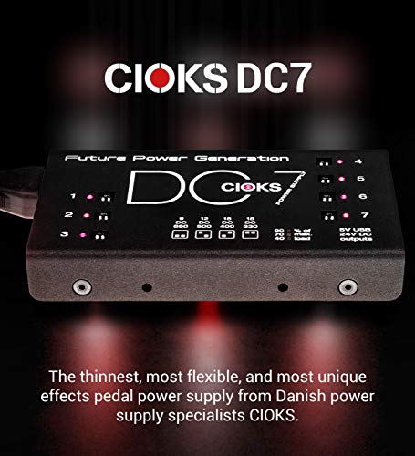CIOKS DC7 Bundle 7 Isolated DC Outlets Pedal Power Supply + GRIP Mounting Bracket