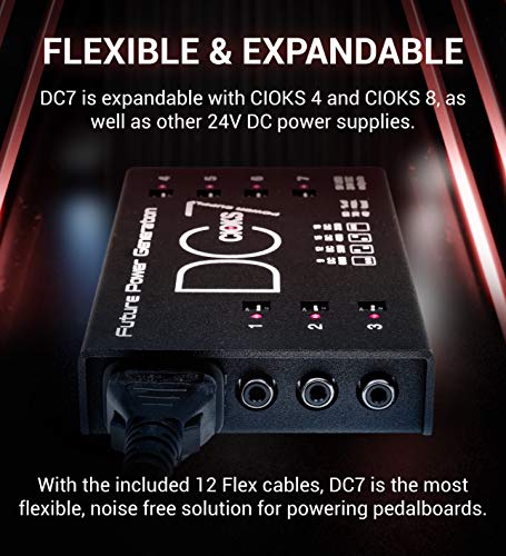 CIOKS DC7 Bundle 7 Isolated DC Outlets Pedal Power Supply + GRIP Mounting Bracket