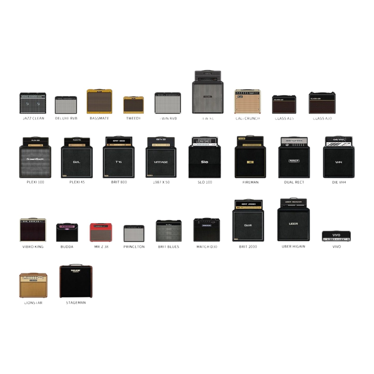 NUX NMA-3AAP Amp Academy Stomp Multi-Effects Amp Modeler Profiler and USB Interface