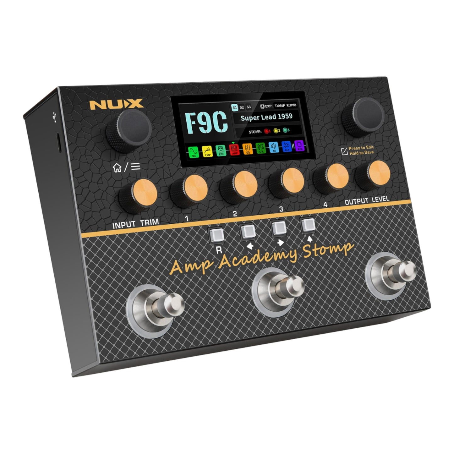 NUX NMA-3AAP Amp Academy Stomp Multi-Effects Amp Modeler Profiler and USB Interface