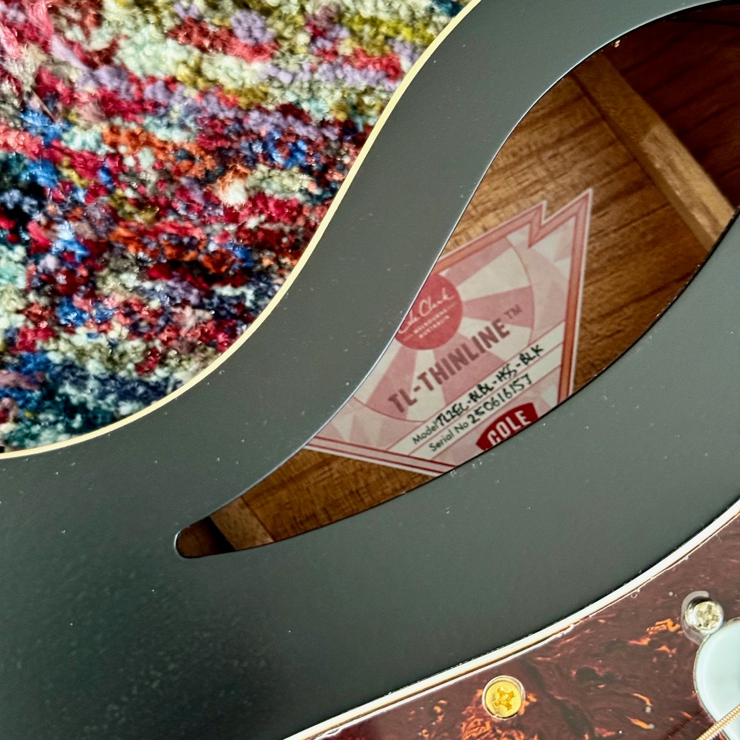 Cole Clark TL2EC Thinline True Hybrid, Blackwood,  HSS, Black Satin [B-STOCK] (CCTL2EC-BLBL-HSS-BLK), with Original Hardshell Case