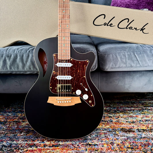 Cole Clark TL2EC Thinline True Hybrid, Blackwood,  HSS, Black Satin [B-STOCK] (CCTL2EC-BLBL-HSS-BLK), with Original Hardshell Case