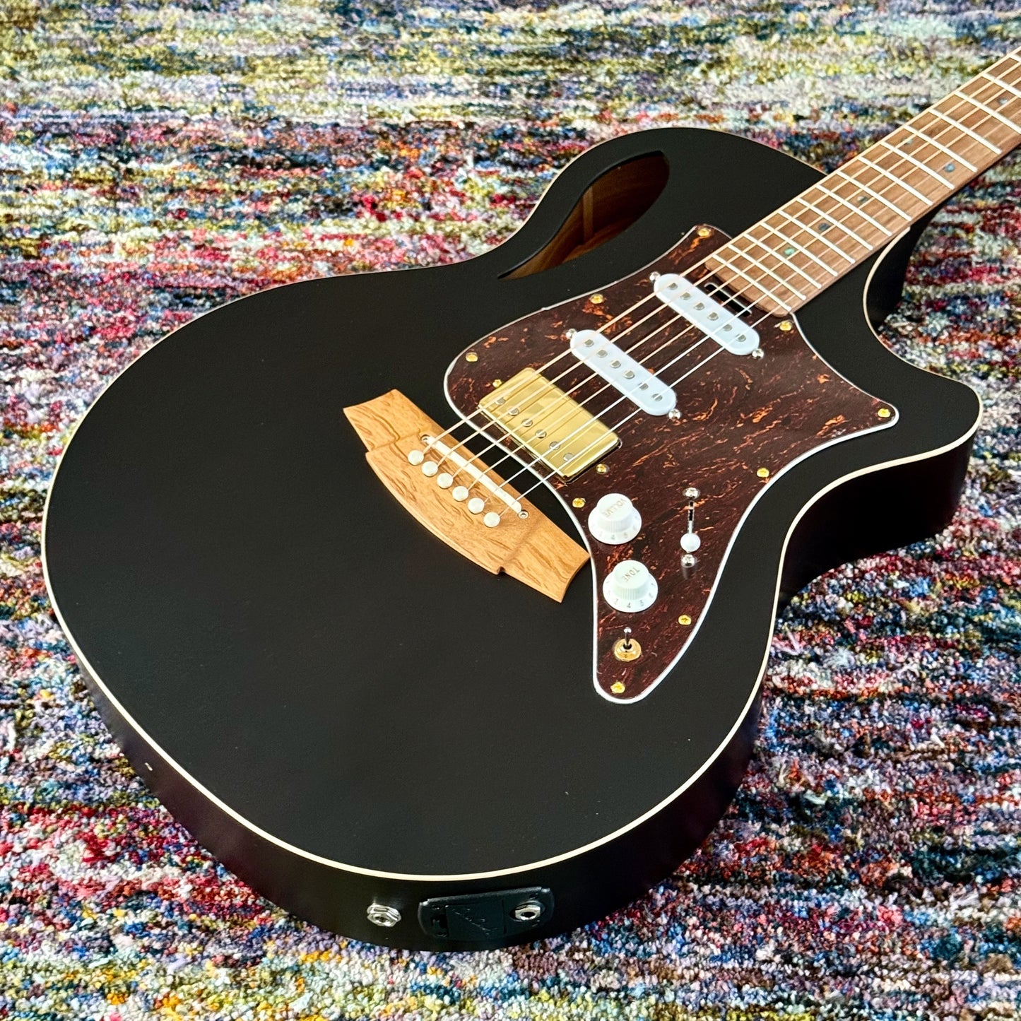 Cole Clark TL2EC Thinline True Hybrid, Blackwood,  HSS, Black Satin [B-STOCK] (CCTL2EC-BLBL-HSS-BLK), with Original Hardshell Case