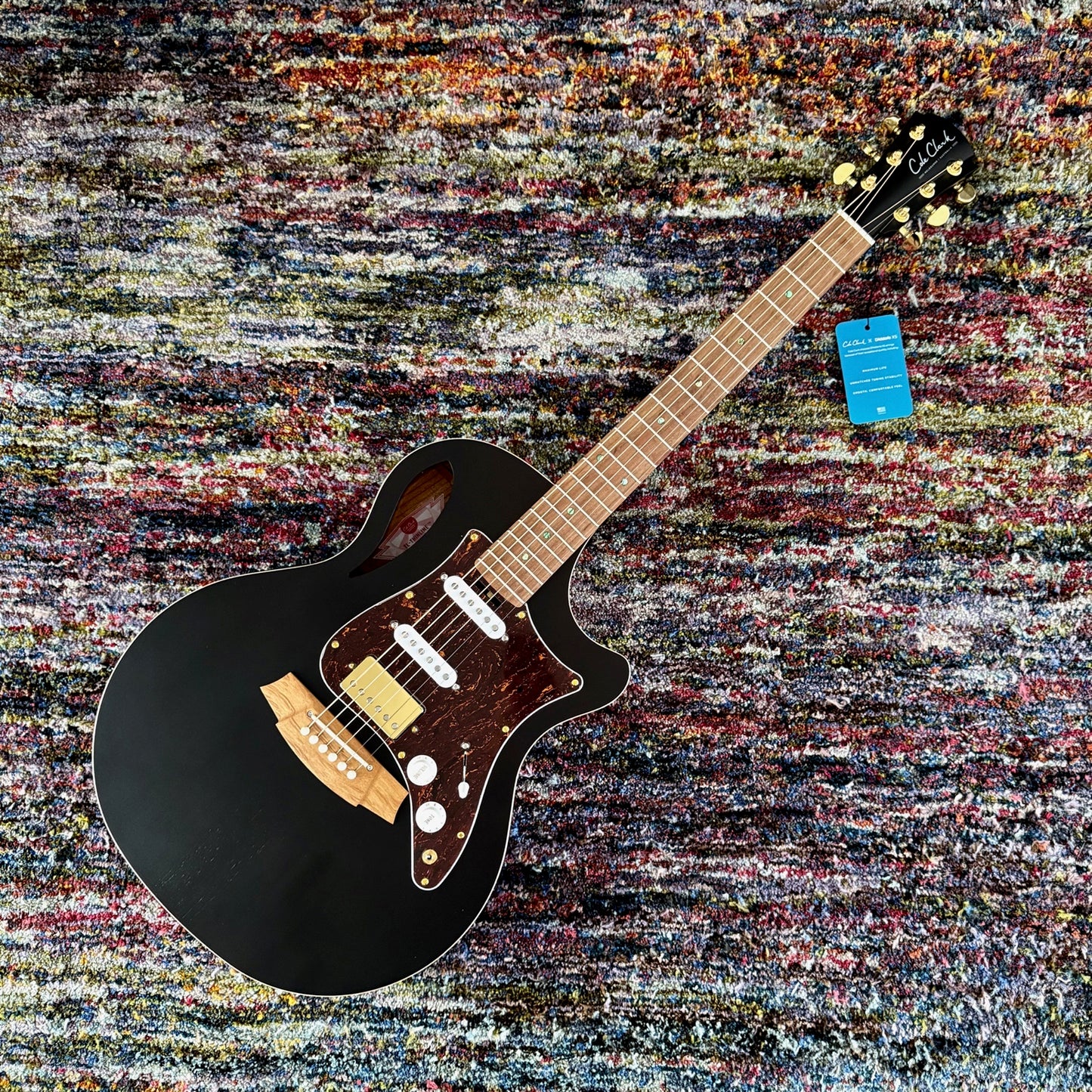 Cole Clark TL2EC Thinline True Hybrid, Blackwood,  HSS, Black Satin [B-STOCK] (CCTL2EC-BLBL-HSS-BLK), with Original Hardshell Case